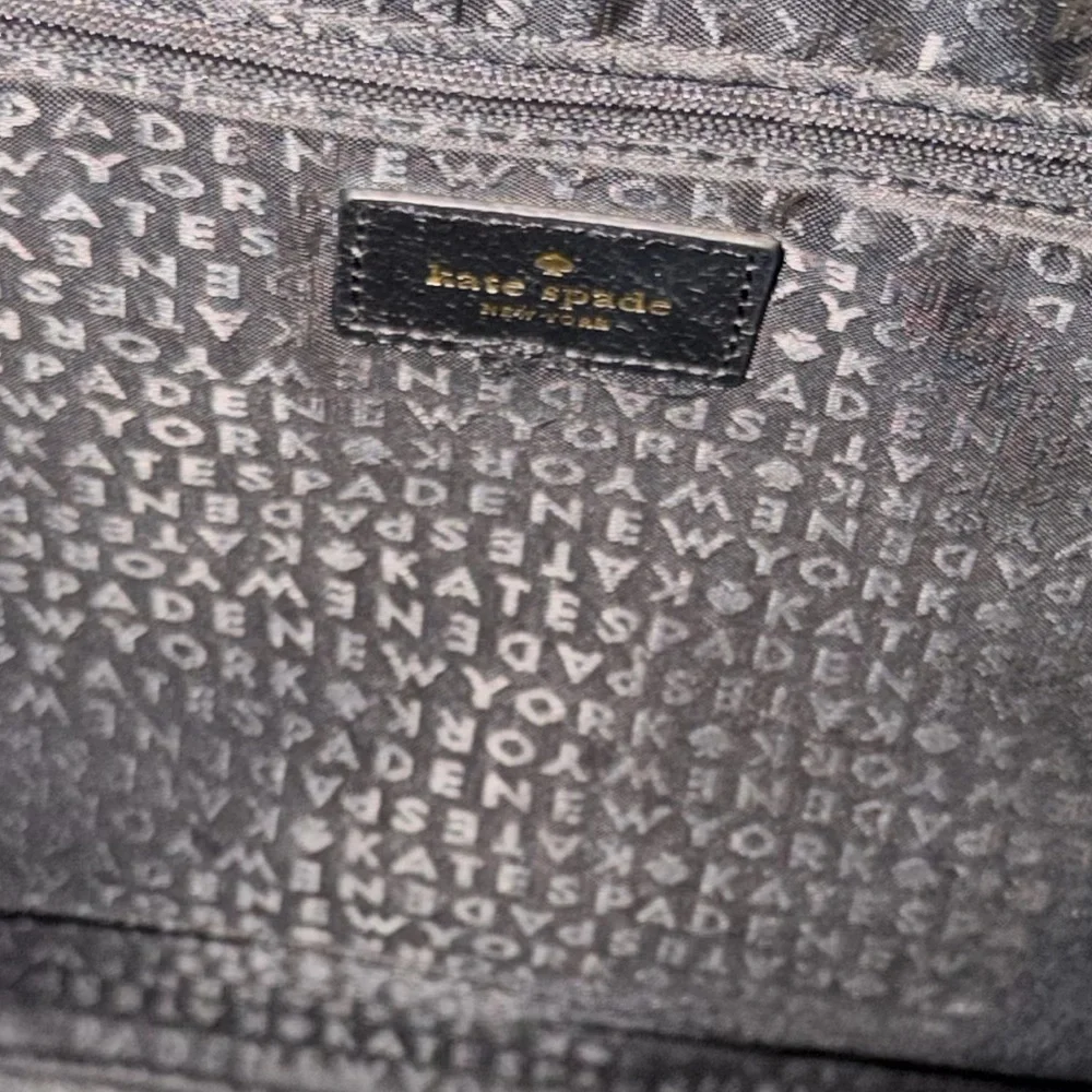 Kate Spade Black Large Textured Tote